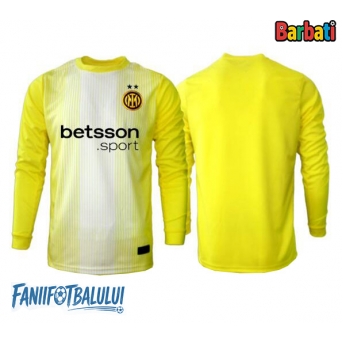 Inter Milan Portarii Tricou Fotbal Replică 2025-26 Barbati Deplasare Mâneci Lungi